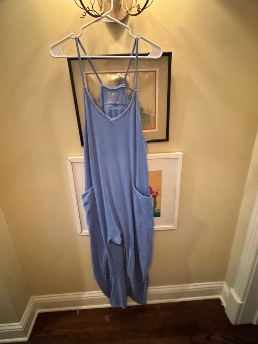 FP Movement Blue Low Back Sleeveless Romper Size S Athletic One Piece